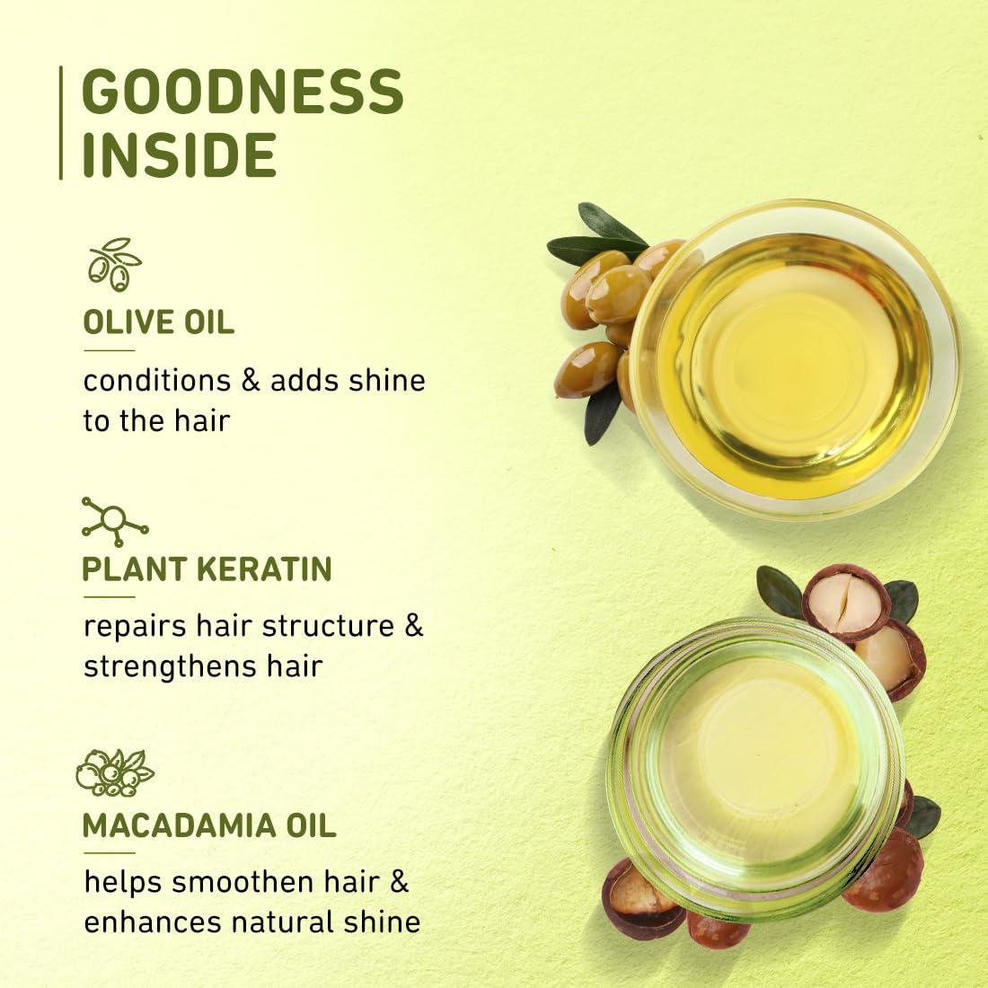 Plum Olive & Plant Keratin Damage Repair Shampoo | Sulphate-Free Shampoo | With Olive Oil, Plant Keratin, Macadamia Oil | Strengthens & Smoothens Hair, Conditions & Adds Shine to Hair | For Damaged, Salon-Treated Hair | 250 ml