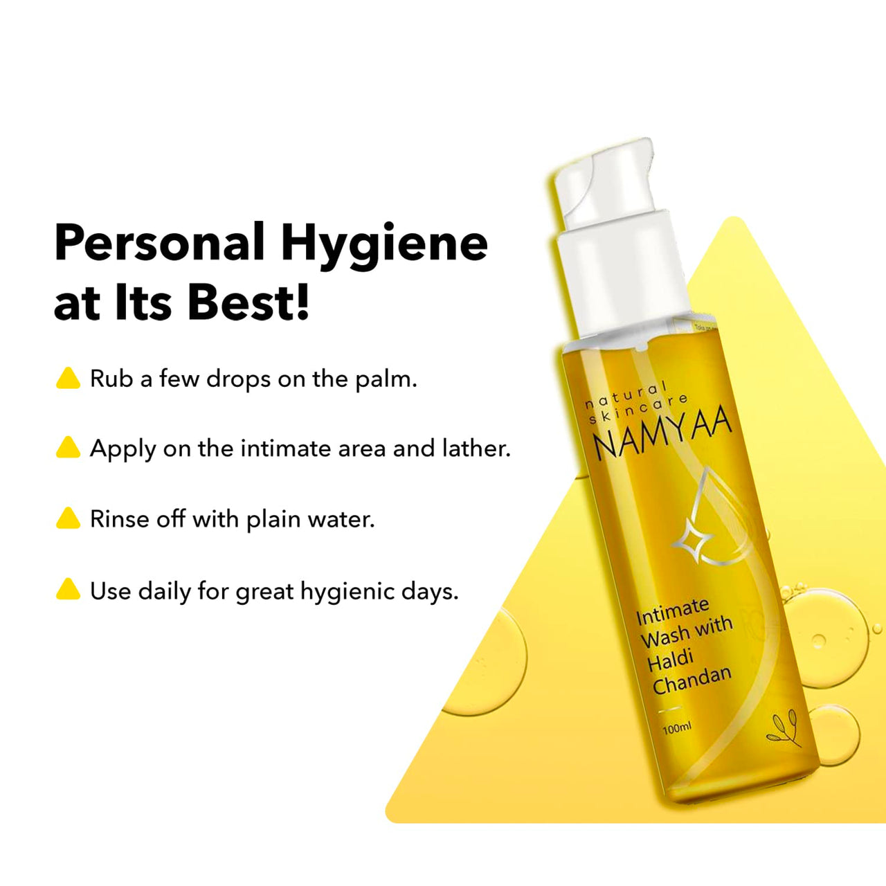 Namyaa Haldi Chandan Intimate Hygiene Wash & Hair Removing Cream & Natural Lip Serum/Balm/Lightener/Moisturizer For Lip Lightening/Brightening/Toning/Moisturizing, 30 g