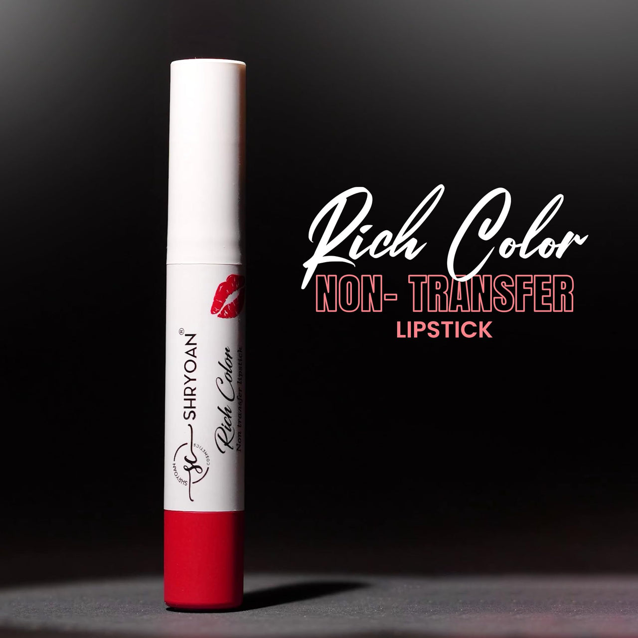 Shryoan Rich Color Non-Transfer Lipstick | Waterproof & Super Matte Finish | Long Stay Creamy Lipstick | Single Swipe Application (BERRY RUSH - 07)