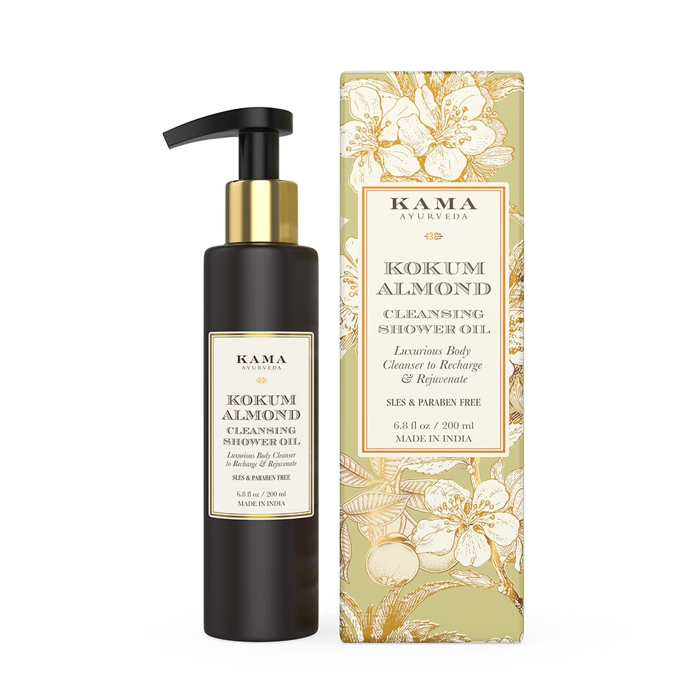 Kama Ayurveda Kokum Almond Cleansing Shower Oil - 200 ml