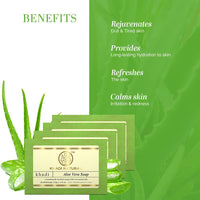Khadi Natural Aloe Vera Soap | Natural Handmade Soap | Bathing Soap for Healthy Skin |Soap with Essential Oils | Soap for Soft Skin| Suitable for All Skin Types | Pack of 4 | (125gm *4) (500gm)