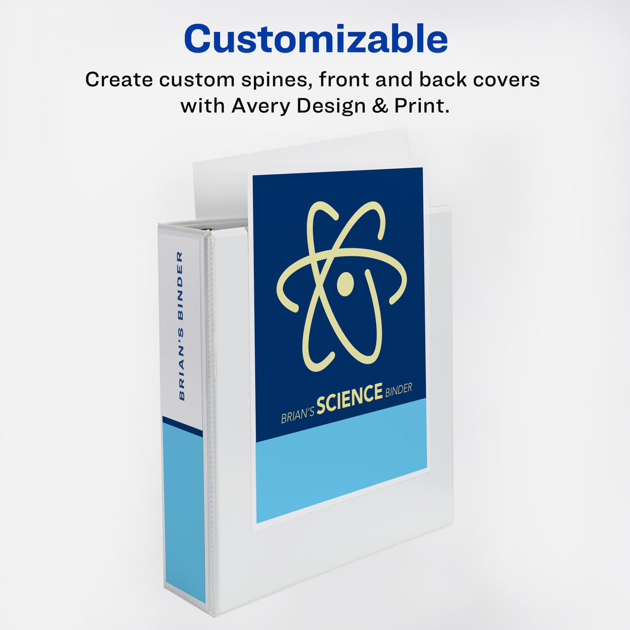 Avery Heavy-Duty View 3 Ring Binder with 2 Inch Rings, 8 Tab Reusable Write & Erase Plastic Binder Dividers, Clear Sheet Protectors, School Supplies Set (01685) Binder/Divider Set