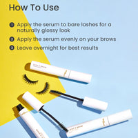 Earth Rhythm Eyelash and Eyebrow Hair Growth Serum With Redensyl & Aloe Vera for Thick Lashes and Brows - 8ml
