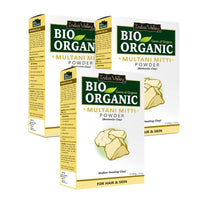 INDUS VALLEY BIO Organic Multani Mitti Powder | Healing Clay | Bentonite clay - (200g *3=600g)