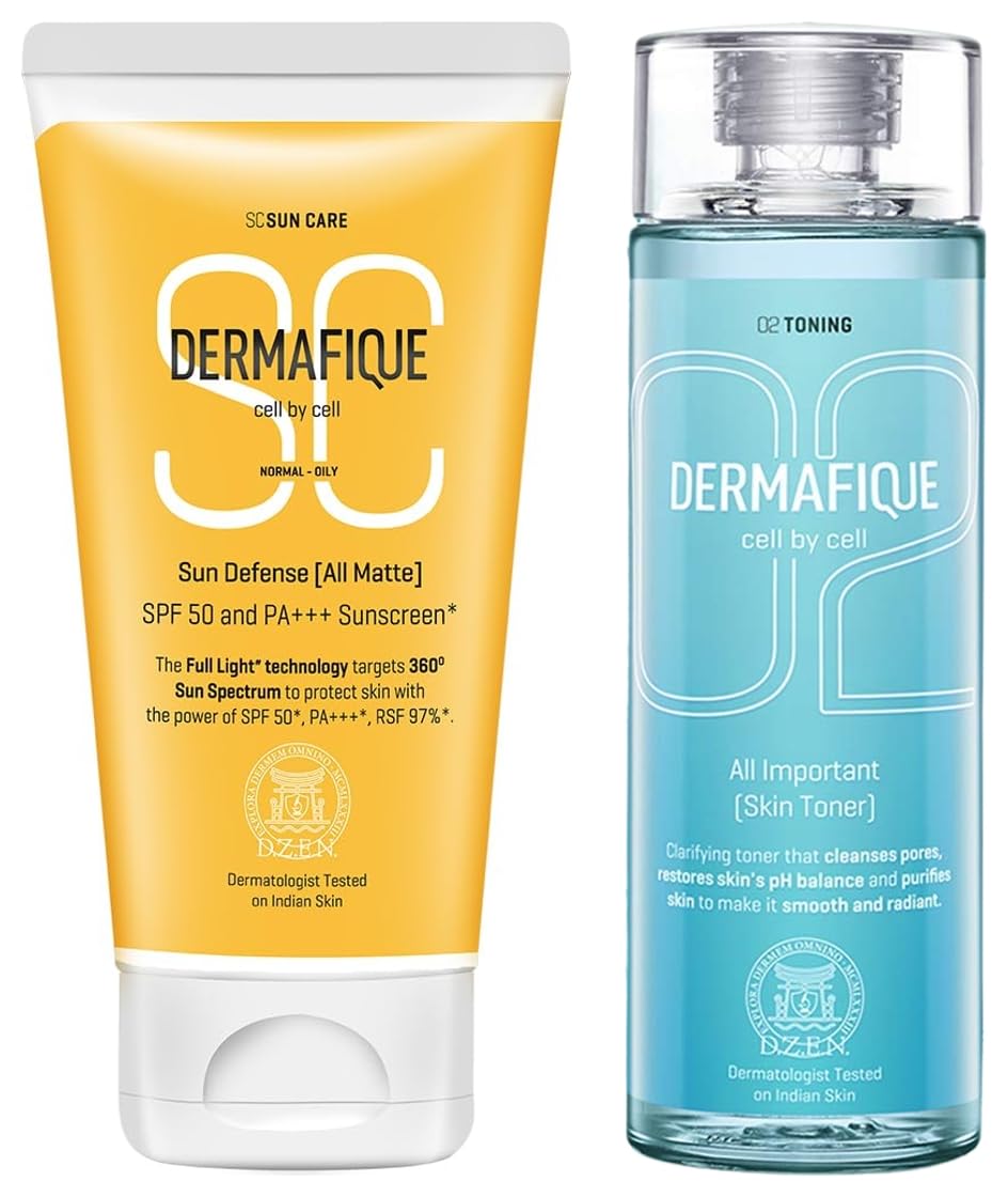 Dermafique Sun Defense All Matte for Normal Oily Skin 360 degree Prevents Tanning & Photaging All Important Skin Toner – 150ml Toner