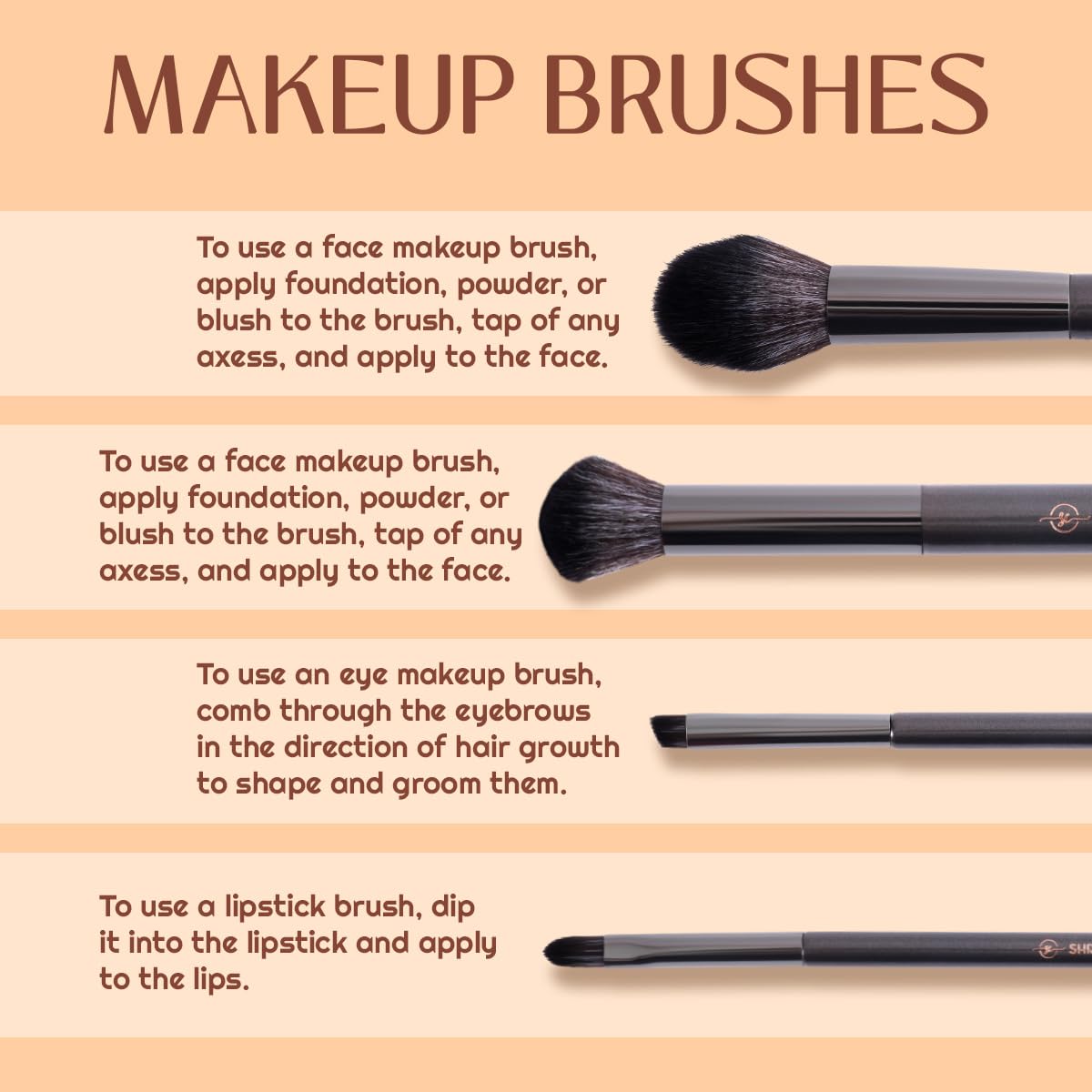 Shryoan Face Highlighter Makeup Fan Brush| Precise Synthetic Brushes With Feather Soft Touch & Perfect For Highlighting