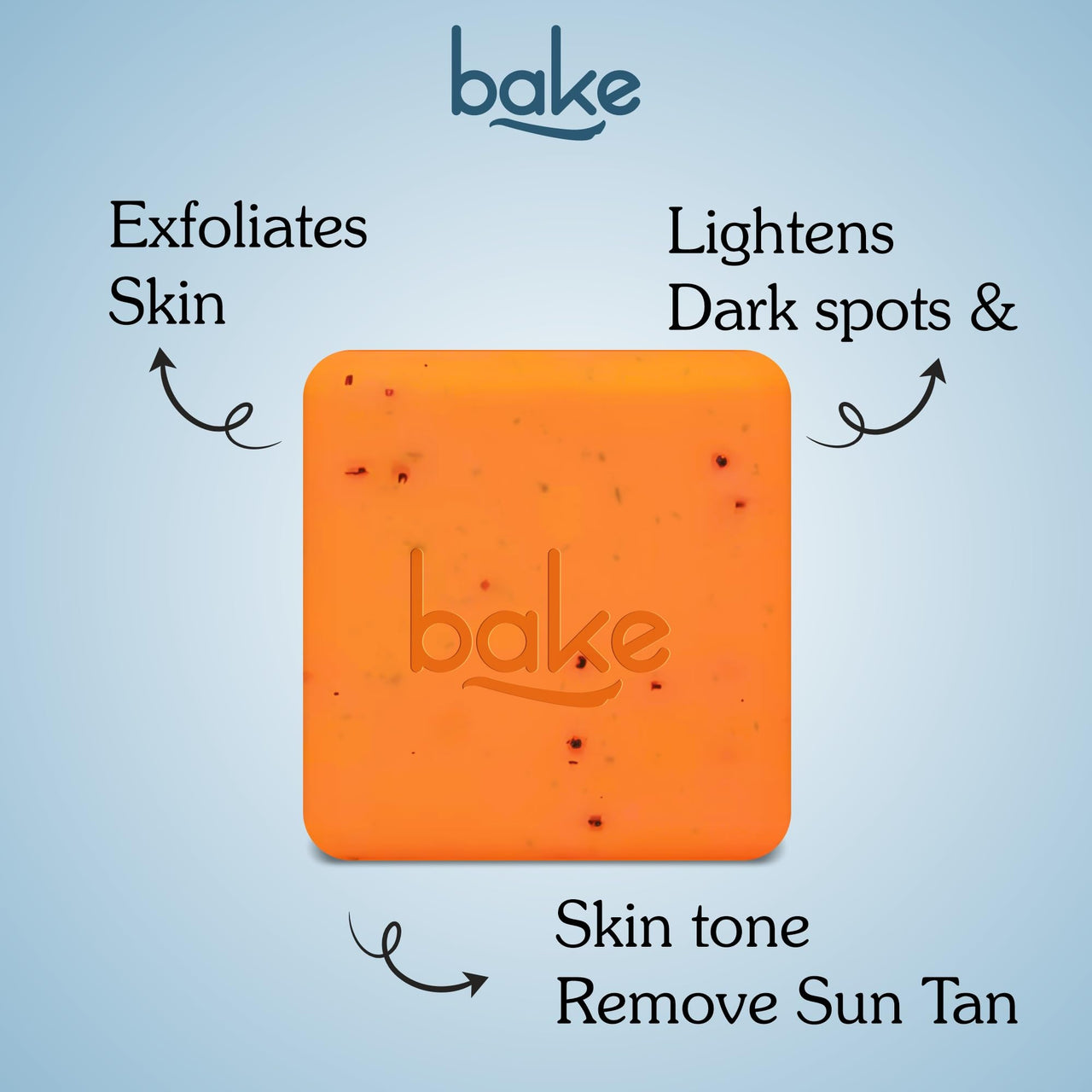 BAKE 2% Kojic Acid Scrub Treatment Soap (1 Pcs) with Alpha Arbutin, Lactic Acid & Niacinamide | For Pigmentation, Dark Spots, Tan Removal, Brightens Underarms | Soap for Women & Men | 100g x 1
