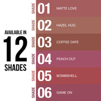 Hilary Rhoda Matte About You Lipstick | Long Lasting & Highly Pigmented Lipstick | Glides Smoothly | Matte Finish | One Stroke Application | Cruelty-Free & Vegan - 3g (Scarlet Red - Shade 08)