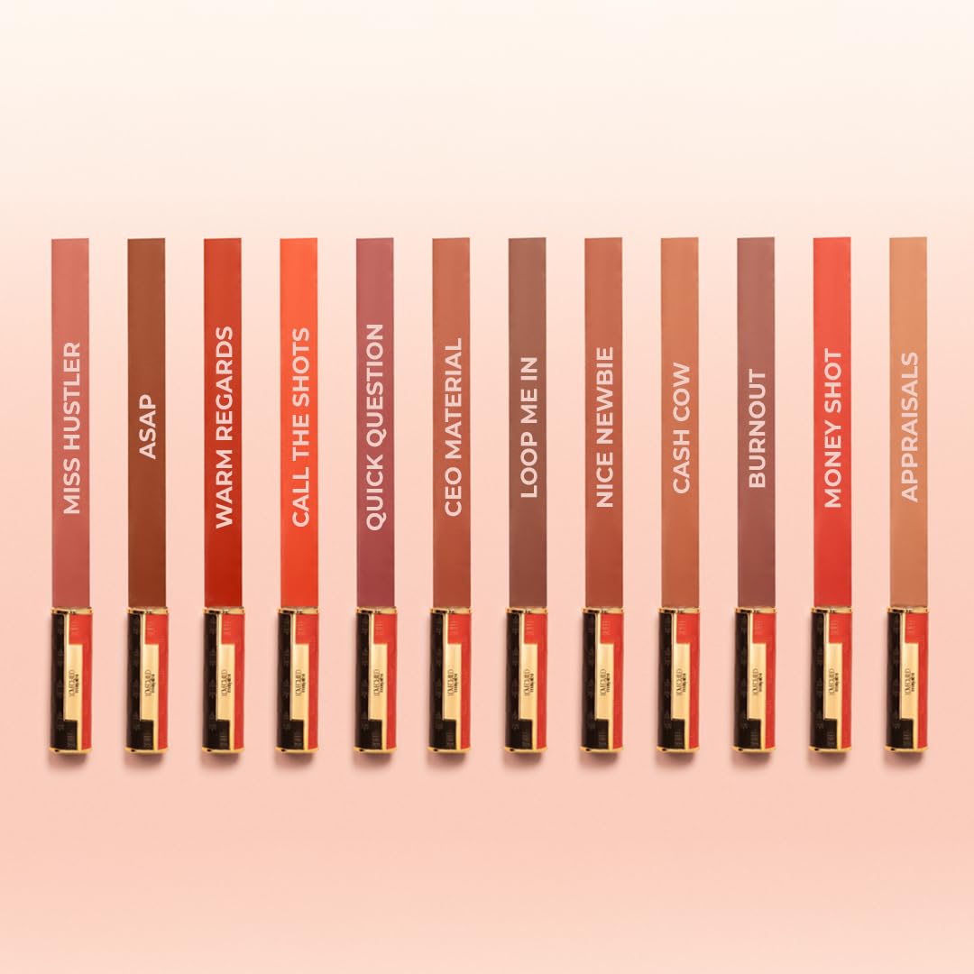 LoveChild Masaba Statement Matte Lipstick, Burnout (Dark Rosewood), Smooth Glide, Bold Matte Finish, Long-Lasting Lipsticks With Mango Butter Nourishing and Intense Color Payoff, Lightweight, 4g