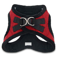 Voyager Step-In Plush Dog Harness – Soft Plush, Step In Vest Harness for Small and Medium Dogs by Best Pet Supplies - Harness (Red Faux Leather), XL (Chest: 20.5 - 23