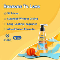 Plum BodyLovin' Trippin' Mimosas Shower Gel | SLS-Free Body Wash For Women | Long Lasting Fresh Citrusy Fragrance | Aloe-Infused Nourishing Body Cleanser For Soft & Smooth Skin (240 ml) (Pack of 2)