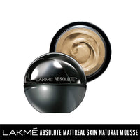 Lakmé Absolute Skin Natural Mousse, Ivory Fair 01, 25g & Lakmé Absolute Blur Perfect Matte Face Primer, Peach, 10g