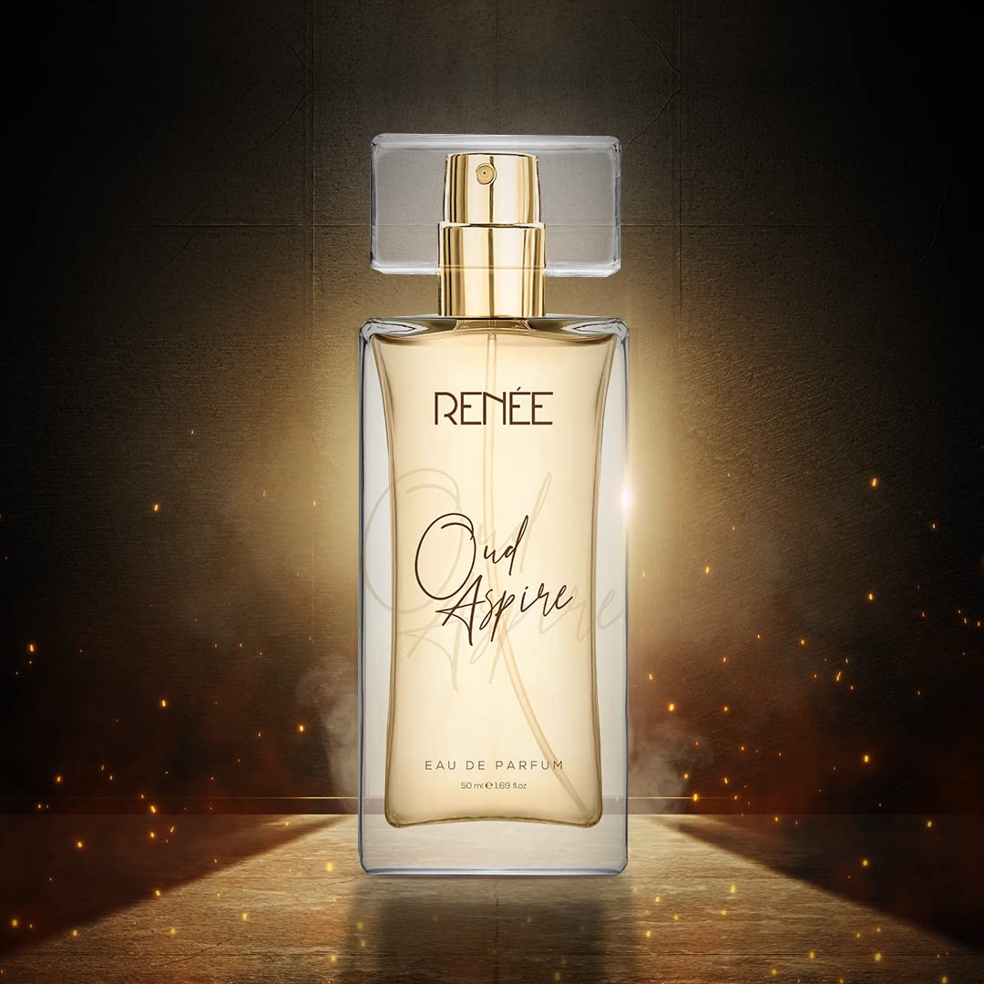 RENEE Stick On Nails DN 03| 24 Reusable Artificial Fake Nail Set| Lightweight & Long Lasting & RENEE Eau De Parfum OUD Aspire Premium Long Lasting Luxury Perfume Scent, 50ml