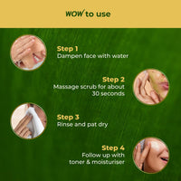 WOW Skin Science Neem & Hyaluronic Acid Pimple Care Face Scrub | Anti-Bacterial | Unclogs Pores | Removes Impurities | Improves Skin Elasticity | Hydrates Skin | 100gms