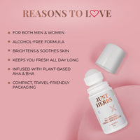 Just Herbs Unisex Vanilla Under Arm Roll On Deodorant - 50 Ml & Tinted Lip Balm 4 G (Beetroot) Combo, 2 Count