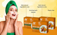 AV Herbal International Organic Papaya Face and Body Soap | Natural Papaya Herbal Soap for Glowing & Clear Skin ? Skin Brightening & Nourishing Bar (Pack Of 3)