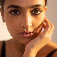 Forest Essentials Gulaab Khaas Pencil Kajal Charcoal Black | Made with Cow Ghee & Rose Petals | Natural Highly Pigmented Kajal | Helps in Cooling & Soothing the Eyes