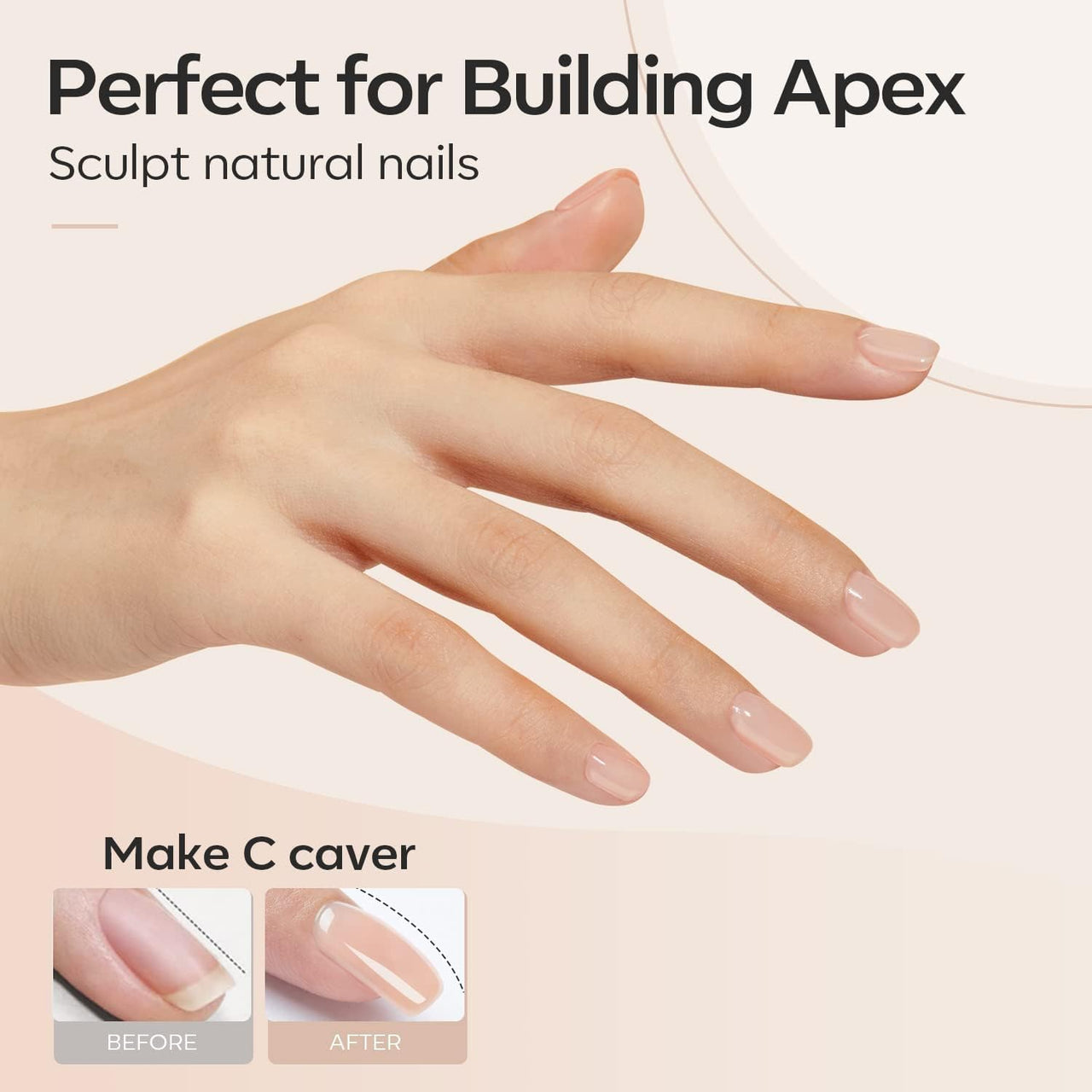 Bolt Bee Professional Builder Gel for Nails - 15ml Nail Extension Gel, Strong UV/LED Soak Off for Nail Sculpting, Durable Nail Enhancement for Salon & Home Use (Nude)