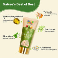 Herby Angel Face Cleanser for Babies & Kids | Dermatologically Tested, Organic Face Wash | With Rose Water, Turmeric & Aloe Vera | All Skin Types | Baby Skincare | Safe for Newborns (50ml)