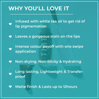 Tint Cosmetics 2.5ml Matte Finish Guava Liquid Lip Stain, Waterproof, Transfer Proof, Non-Sticky, Non Drying, Light Weight, Long Lasting & Hydrating For Girls & Women