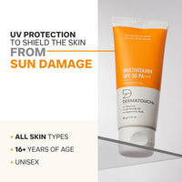 DERMATOUCH Multivitamin Spf 50 Pa+++ Sunscreen Gel For All Skin Types | Uva-Uvb Protection |Zero White Cast | Unisex | 50G
