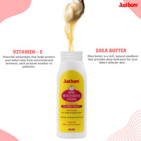 Just Born Baby Moisturizing Face & Body Lotion 200 ml | Enriched With Shea Butter, Aloe Vera & Vitamin E | For Soft, Smooth & Moisturized Skin | Gentle Baby Cream For Newborn Babies & Kids