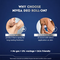 NIVEA MEN Fresh Active 50ml Deo Roll On | With Fresh Ocean Extracts| 72 H Freshness| 0% Alcohol | Dermatologically Approved & Paraben Free Formula (Pack of 3)