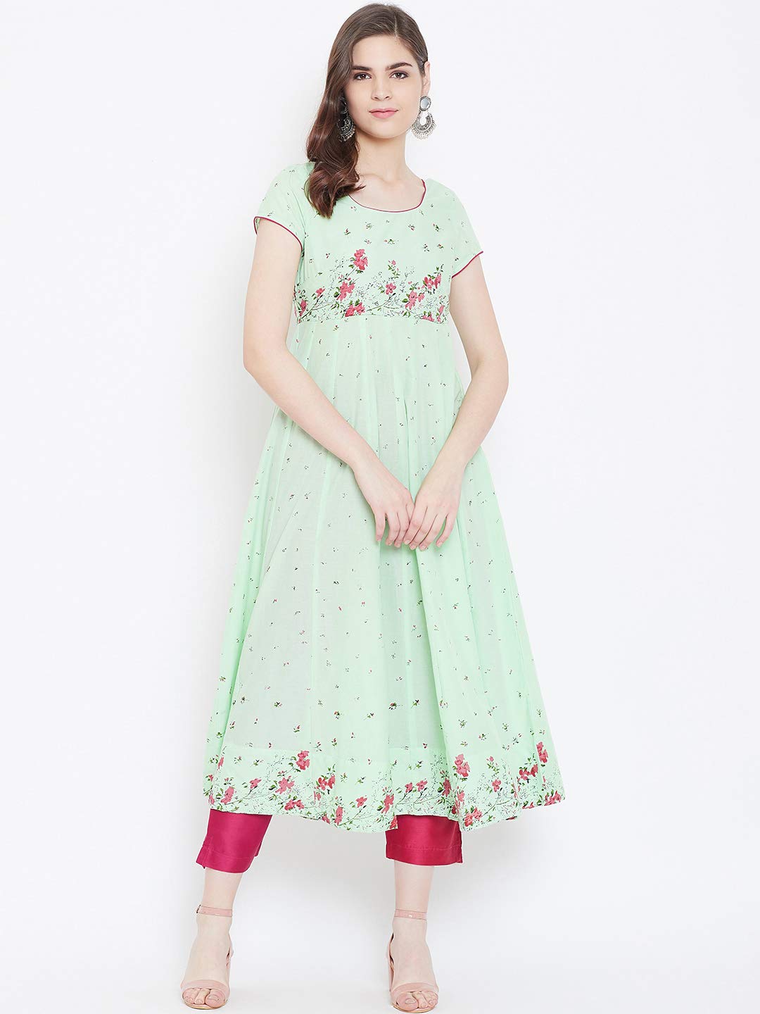 Poshak Hub Women's  Cotton Anarkali Kurta