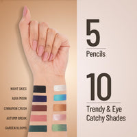 Swiss Beauty Chrome & Matte Twin Eyeshadow Stick | Mix of Matte and Shimmer | Easy to blend, non creasing eyeshadow | 24 Hour Stay | Shade-Aqua Moon, 2g
