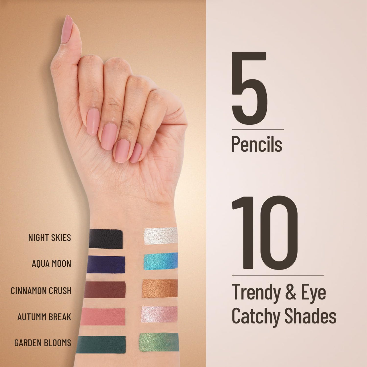 Swiss Beauty Chrome & Matte Twin Eyeshadow Stick | Mix of Matte and Shimmer | Easy to blend, non creasing eyeshadow | 24 Hour Stay | Shade- Night Skies, 2g