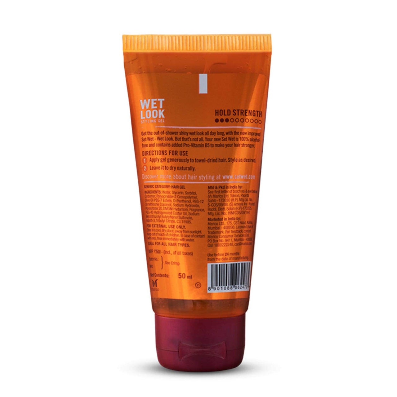 Set Wet Hair Gel Wet Look (50ml Tube) & Hair Gel Vertical Hold (50ml Tube) Combo