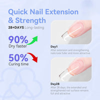 Bolt Bee Professional Builder Gel for Nails - 15ml Nail Extension Gel, Strong UV/LED Soak Off for Nail Sculpting, Durable Nail Enhancement for Salon & Home Use (White)