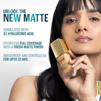 Lakmé 9to5 Hya Matte Foundation + Hyaluronic Acid Cool Walnut - 25ml