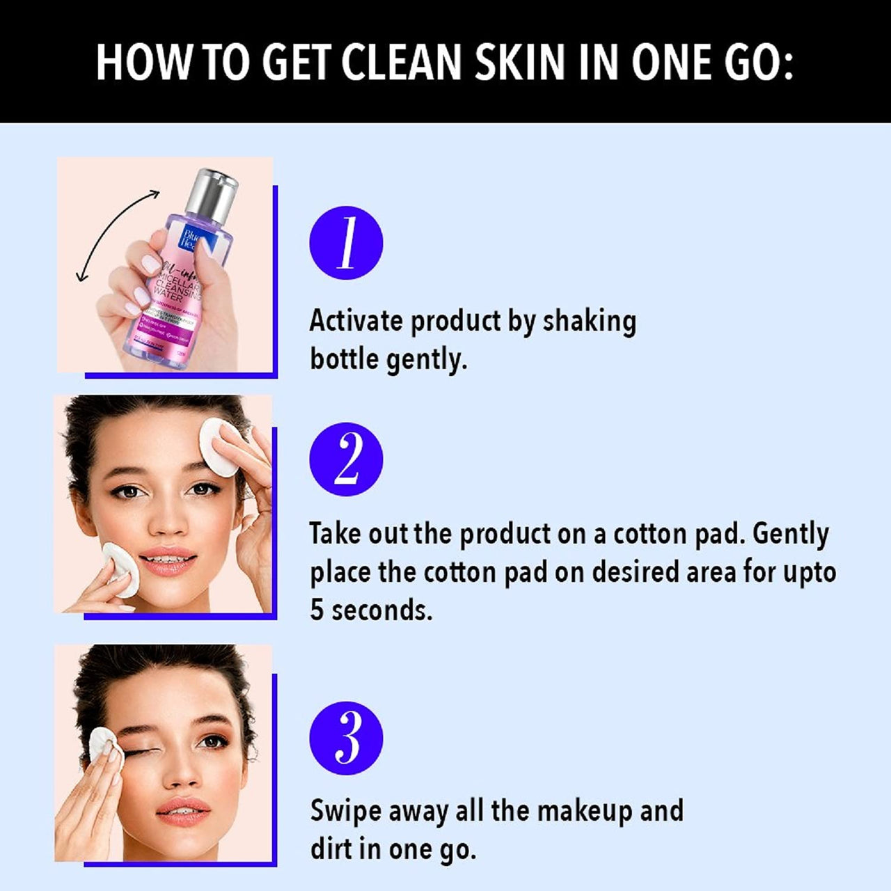 Blue Heaven Oil infused Micellar Cleansing Water, 125ml