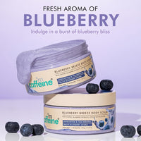 mCaffeine Blueberry Blast Detan & Cleanse Duo for Glowing Skin| Deep Cleanses, Exfoliates, Nourishes| Blueberry Body Wash - 300ml & Bluberry Scrub - 175 g | Fruity Blueberry Aroma for Men & Women