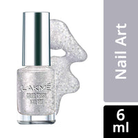 Lakmé Color Crush Metallic Finish Nail Art, G12, 6Ml & Color Crush Nail Art P2, Silver, 6 Ml