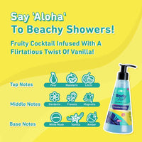 Plum Bodylovin' Hawaiian Rumba Shower Gel | SLS-Free Body Wash for Women & Men | Long Lasting Beachy Fragrance | Body Cleanser with Aloe-Infused Nourishing Formula for Soft & Smooth Skin - 240ml