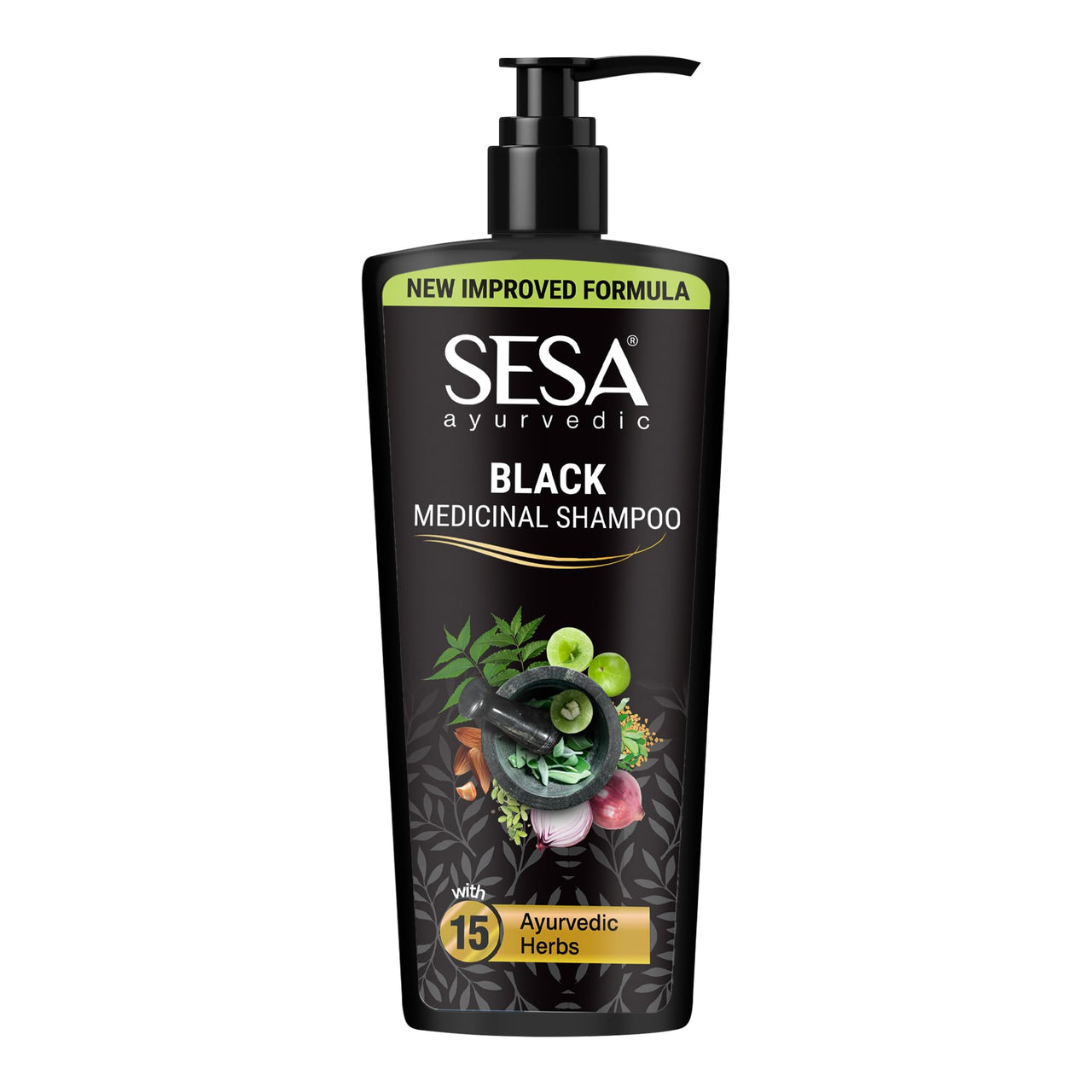 Sesa Ayurvedic Medicinal Shampoo Hairfall Control Anti Dandruff Shampoo Infused with 17 Ayurvedic Herbs Smooth & Shiny Hair For Men & Women (500 ml (Pack of 2))