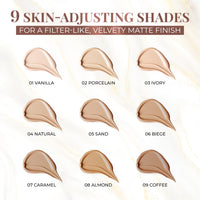 Just Herbs Full Cover Filter Finish Under Eye Light Weighted Matte Finish Concealer for Face Makeup 5 ml (Beige)
