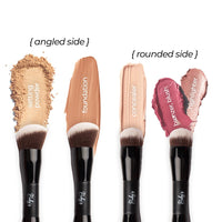 Ruby's Organics Dual Ended Makeup Brush for Face Makeup - Multipurpose brush for Foundation, Concealer, Blush and Compact for flawless finish, Blending and Powder Brush, Cruelty-free, Large Coverage Makeup Tool