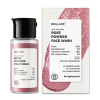 Brillare Rose Face Wash | Anti Ageing Skin | Sandalwood & Coconut Face Wash for Hydration| 30g & Brillare Rose Face Wash | Anti Ageing Skin | Sandalwood & Coconut Face Wash for Hydration| 15g Combo