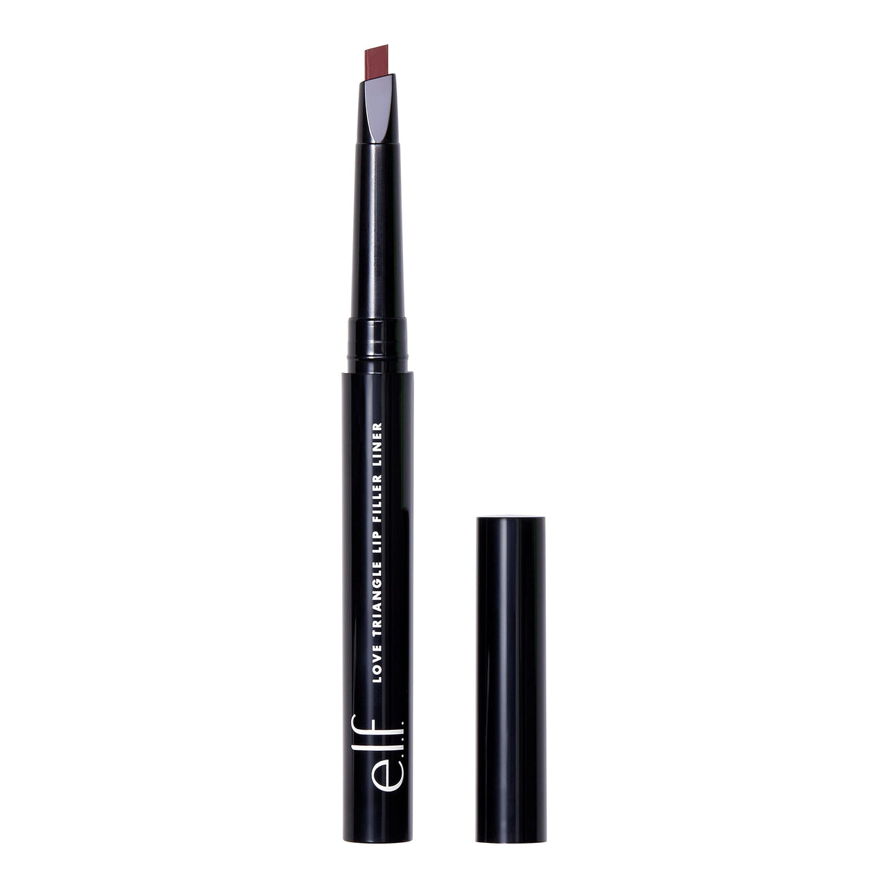 e.l.f. Love Triangle Lip Filler Liner, 2-In-1 Semi-Matte Lipliner Pencil For Sculpting & Filling, Long-Lasting Intense Color, Vegan & Cruelty-Free, Plum