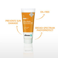 The Derma Co Ultra Matte Sunscreen Gel With SPF 60, All Skin Types