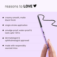 Plum Love At First Sight Trio | Eye-Swear-By Kohl Kajal - Deep Black + Eye-Swear-By Matte Liner 01 Black + Matterrific Lipstick 125 Go Rouge | 100% Vegan & Cruelty Free