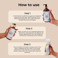 Fix My Curls Hair Care Curl Defining 3-Step Kit | Sulfate-Free Cleansing Shampoo, Hydrating Conditioner & Leave-In Cream | For Naturally Curly, Wavy & Frizzy Hair | Enriched with Tea Tree| 250ml Each