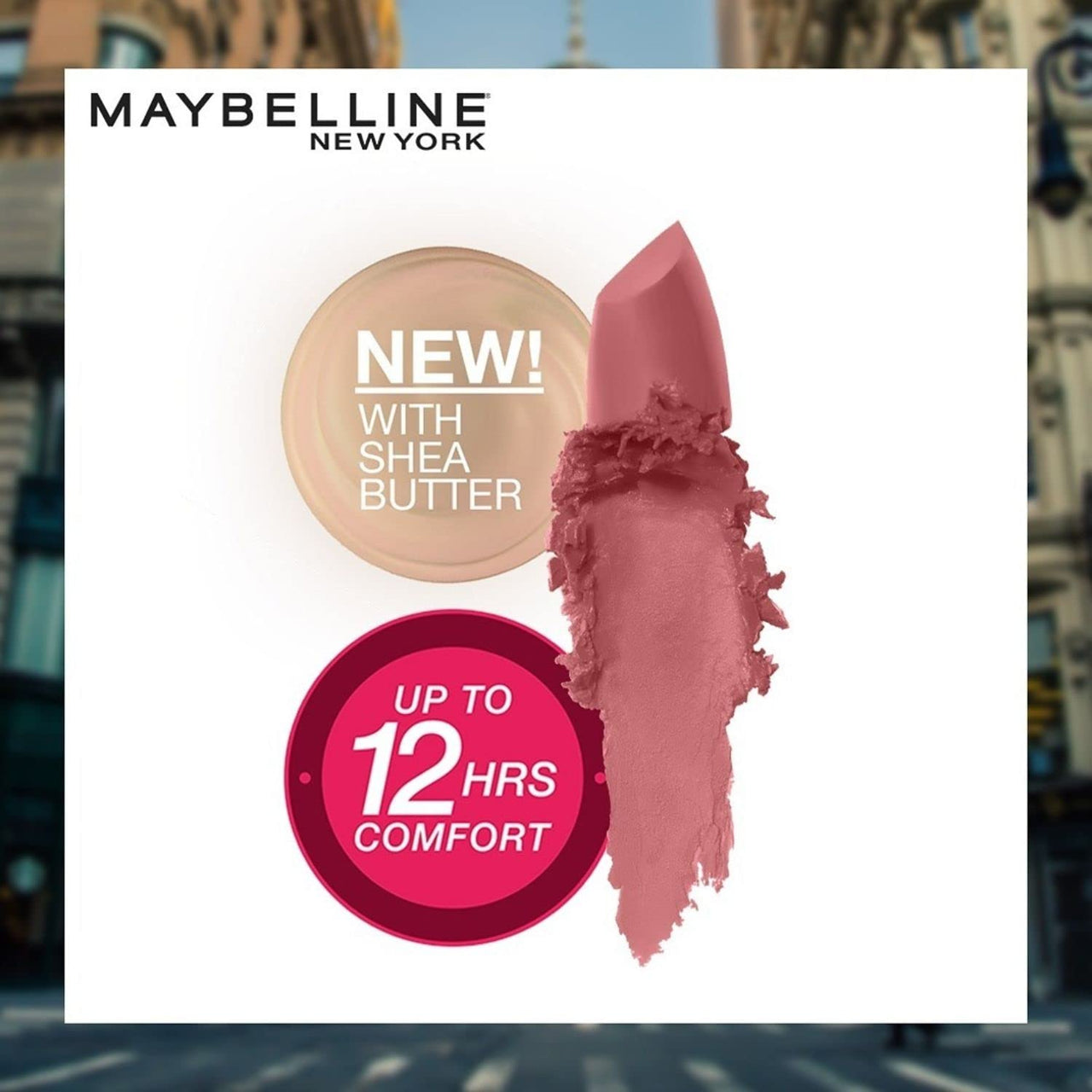 Maybelline New York Matte Lipstick, Intense Colour, Moisturised Lips, 507 Almond Pink, 3.9g & Maybelline New York Liquid Foundation, Matte & Poreless, Fit Me, 128 Warm Nude, 18 ml