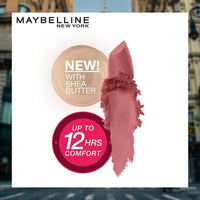 Maybelline New York Matte Lipstick, Intense Colour, Moisturised Lips, 507 Almond Pink, 3.9g & Maybelline New York Liquid Foundation, Matte & Poreless, Fit Me, 128 Warm Nude, 18 ml