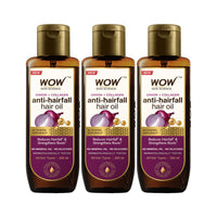WOW Skin Science Onion Hair Oil |for Hair Growth and Hair Fall Control| With Black Seed Oil Extracts|200 ml|Pack of 3