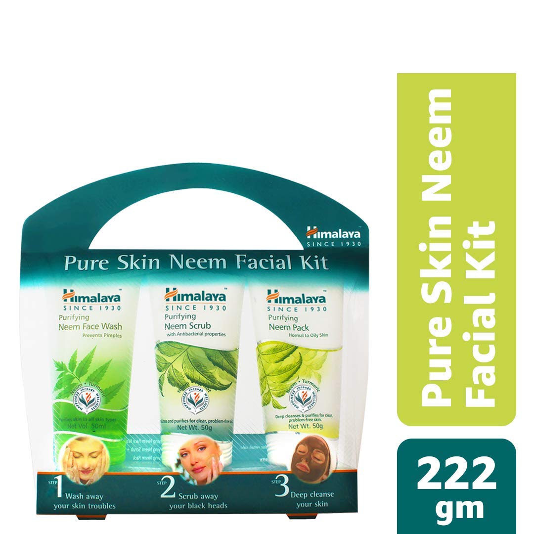 Himalaya Herbals Anti Hair Fall Shampoo, 400ml And Himalaya Pure Skin Neem Facial Kit (Facewash 50ml, Scrub 50g & Face Pack 50g)