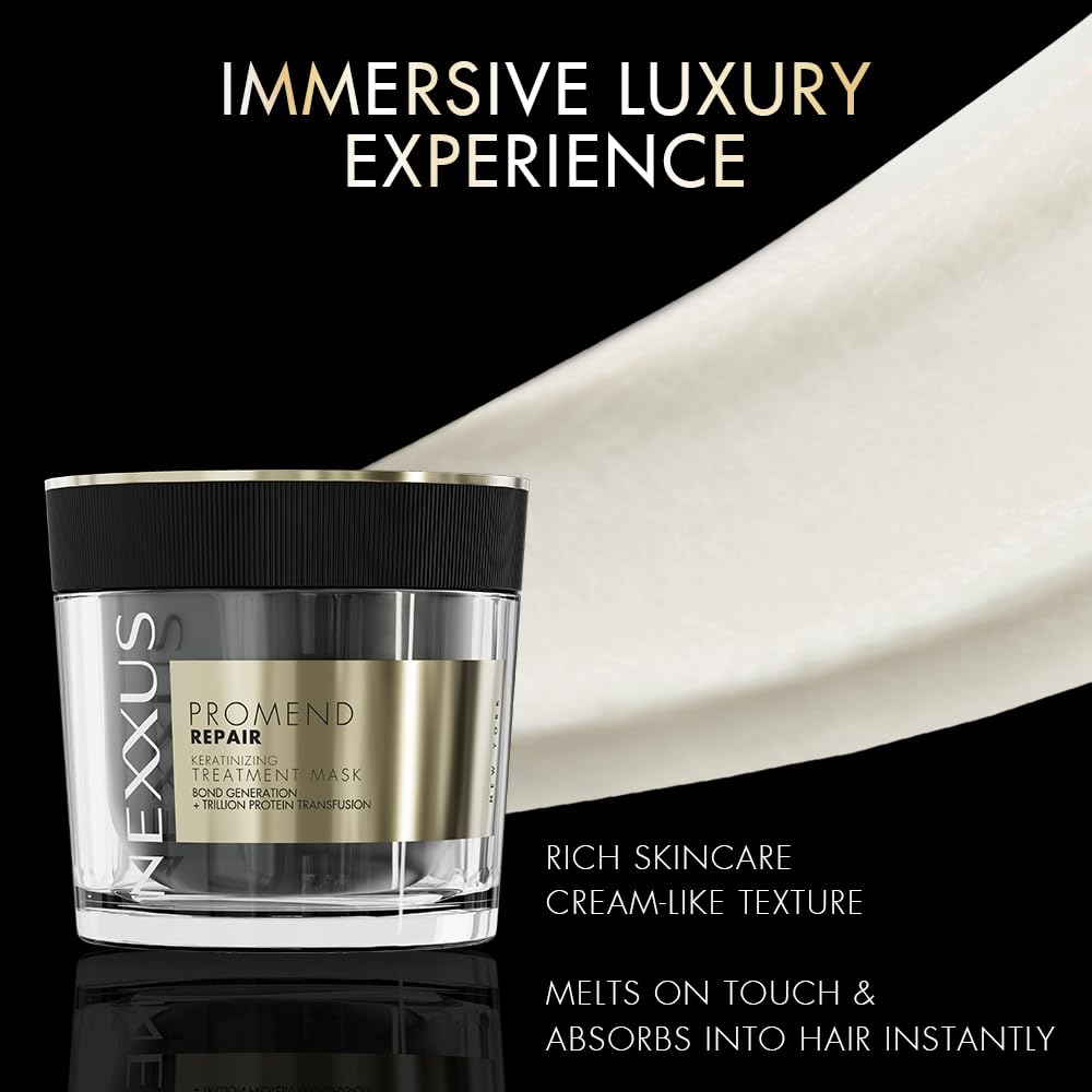 Nexxus Promend Repair Keratinizing Treatment Mask For Damaged Hair 200ml | 12 X Stronger | 200% Smoother | Crafted with Magnolia Parfum Fragrance Profile